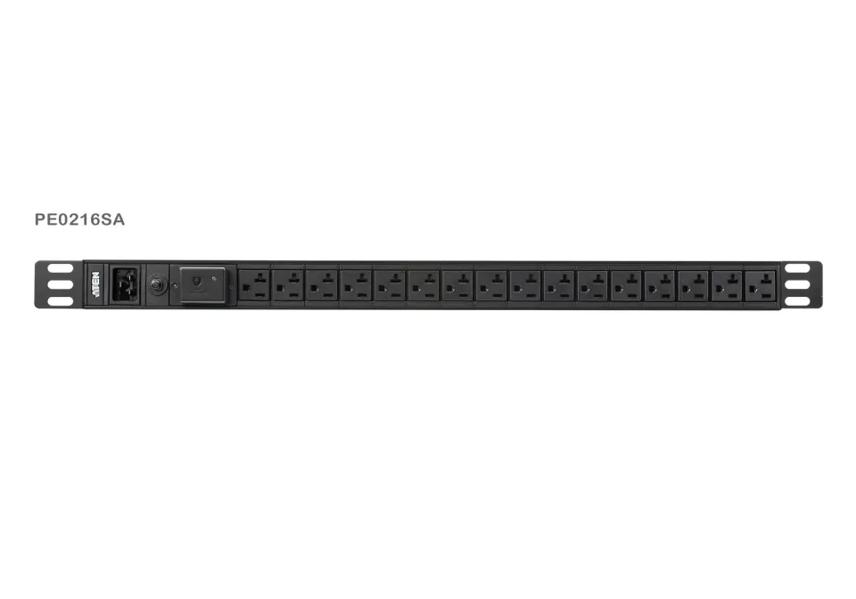 Aten PE0216S 0U Basic PDU s přepěťovou ochranou 16A Vstup C20 Výstup16X C13