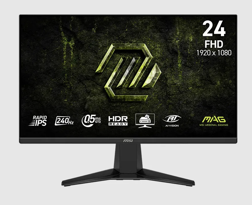 MSI MAG 245F X24 gaming monitor 23,8" Rapid IPS/FHD/240Hz/0,5ms/2xHDMI/DP/černá