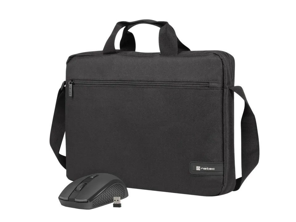 Natec set WALLAROO 2, brašna pro NB 15,6" + bezdrátová myš 1600 DPI