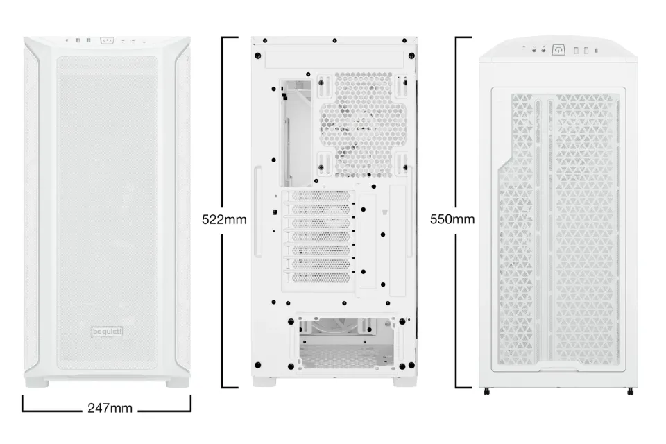 Be quiet! skříň SHADOW BASE 800FX / ARGB / 4x140mm ARGB fan / USB-C / 2xUSB 3.0 / tvrzené sklo / bílá