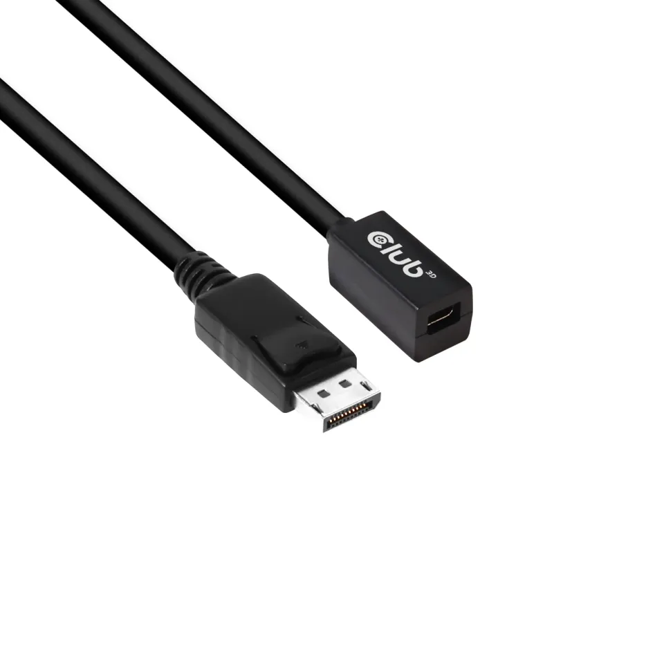 Club3D Prodlužovací kabel Mini DisplayPort 1.4 na DisplayPort 8K 60Hz DSC 1.2 HBR3 HDR Bidirectional (F/M), 1m