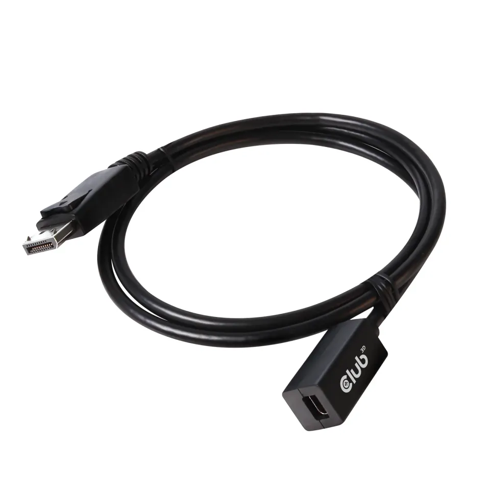 Club3D Prodlužovací kabel Mini DisplayPort 1.4 na DisplayPort 8K 60Hz DSC 1.2 HBR3 HDR Bidirectional (F/M), 1m