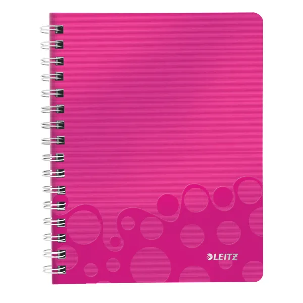 LEITZ Blok WOW A5, PP, linka, růžová
