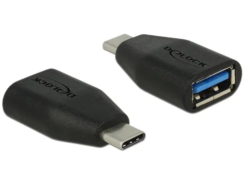 Delock Adaptér SuperSpeed USB 10 Gbps (USB 3.1 Gen 2) USB Type-C samec > Typ-A s