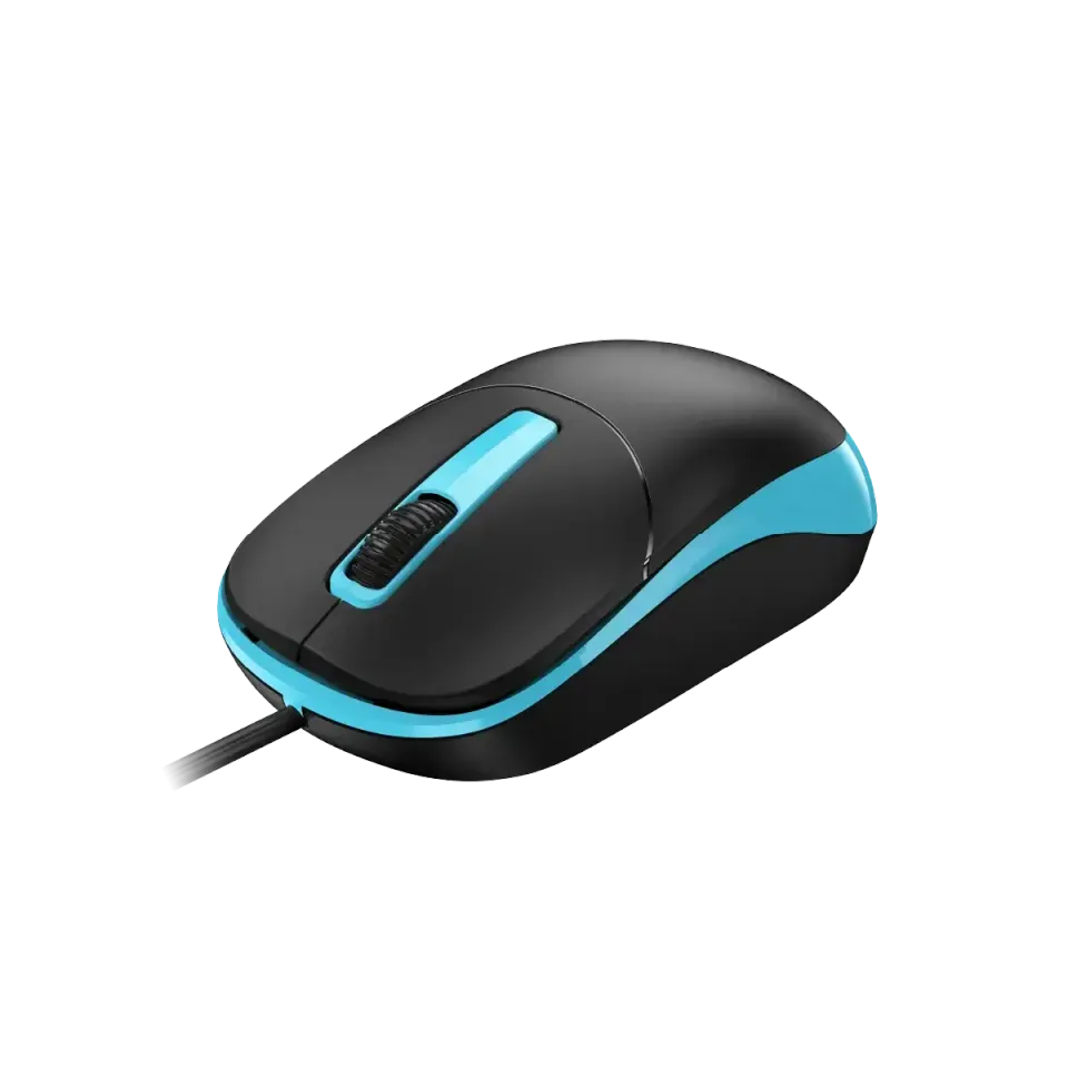 Genius DX-123 Myš, drátová, optická, 1200DPI, 3 tlačítka, USB, černo-modrá
