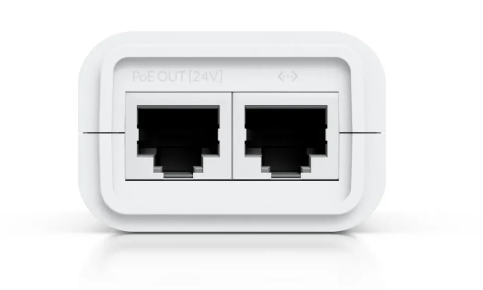 Ubiquiti POE-24-12W-G-WH - Gigabit PoE injektor 24V/0,5A (12W), včetně napájecího kabelu, bílý