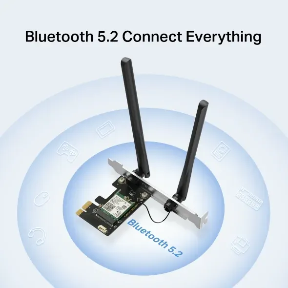 Mercusys MA80XE - PCIe adaptér s Wi-Fi 6 a Bluetooth 5.2 AX3000
