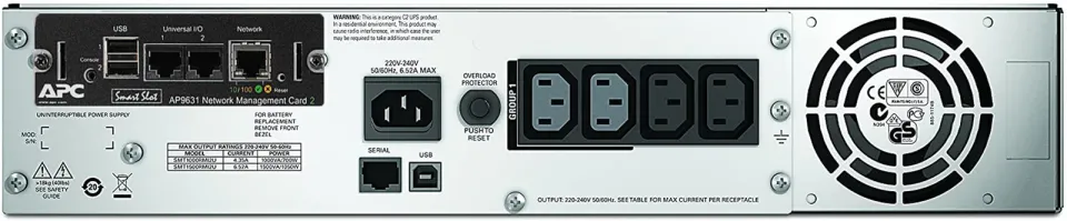 APC Smart-UPS 1500VA LCD RM 2U 230V (1000W) with Network Card AP9641