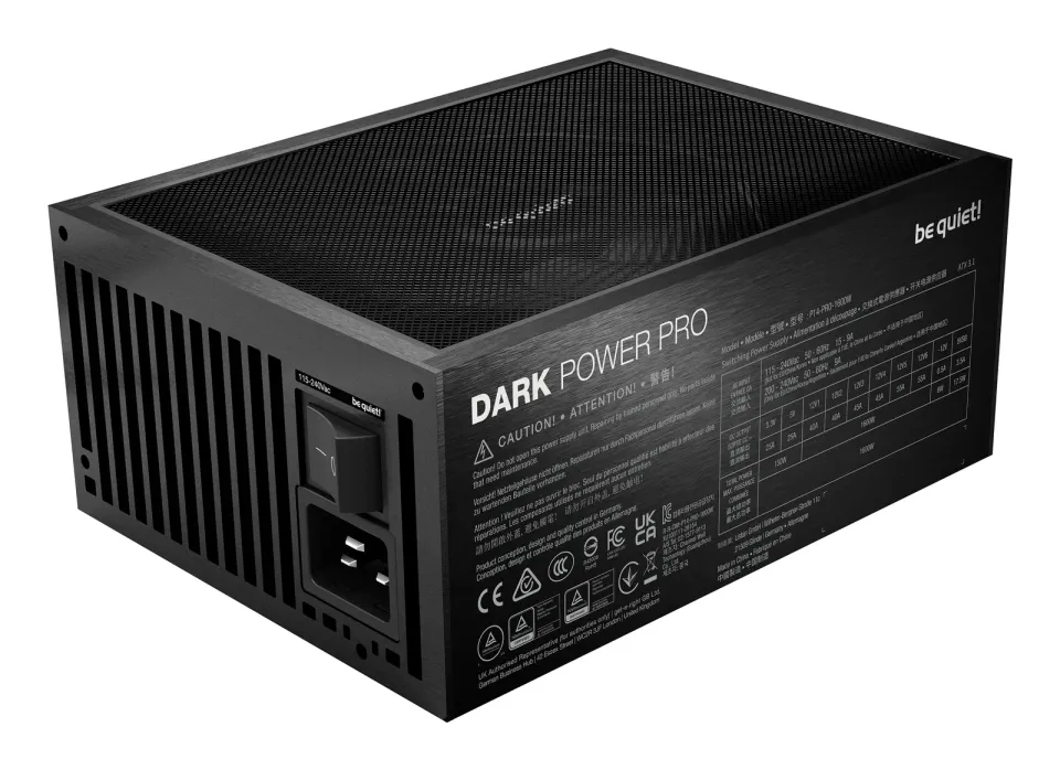 Be quiet! / zdroj DARK POWER PRO 14 IO 1600W / ATX3.1 / activePFC / 135mm fan / IO ekosystém /80+ Titanium / modulární