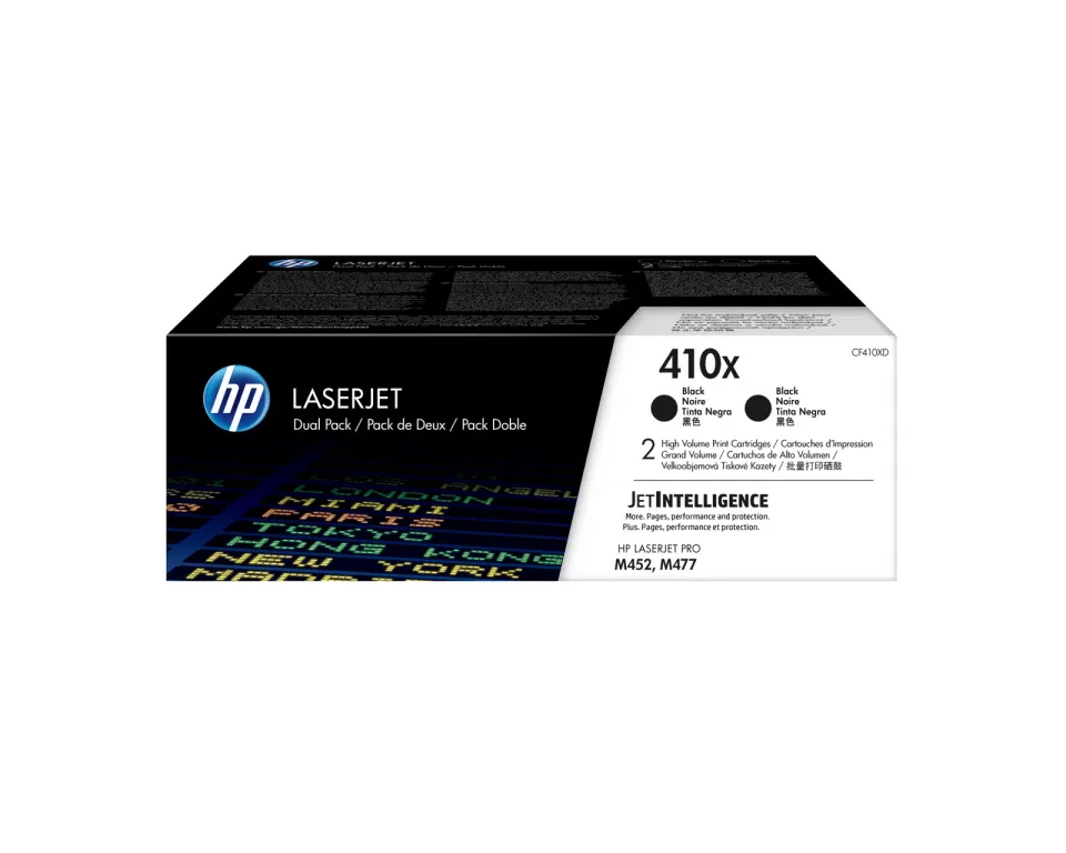 HP CF410XD originální toner černý = 2pack = ( 2x CF410X) toner č.410X velký cca 6500 str. (HP CLJ M477, M452, M377dw, black)