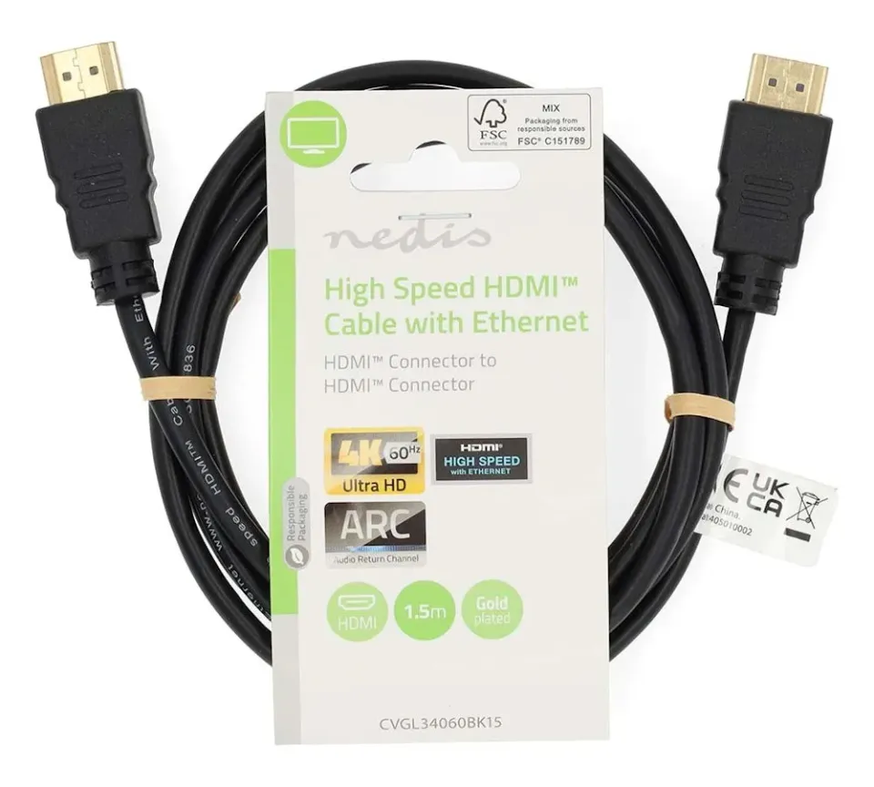 Nedis CVGL34060BK15 - High Speed HDMI Kabel s Ethernetem | Konektor HDMI - HDMI