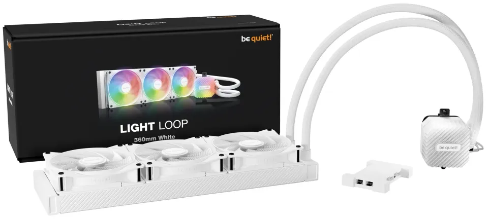 Be quiet! Light Loop vodní chladič CPU ARGB 360mm / 3x120mm / Intel i AMD / bílý