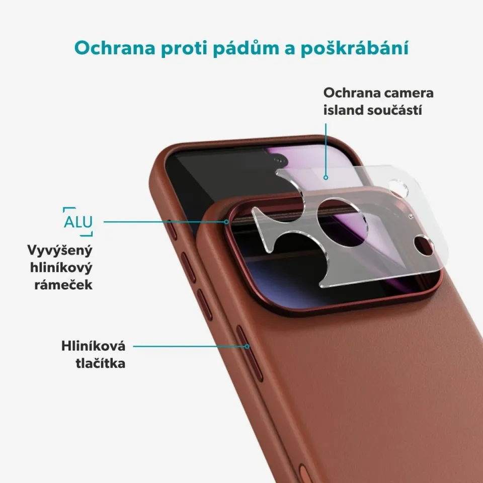 Epico Leather Mag+ Case iPhone 17 Pro Max/18 Pro Max hnědá