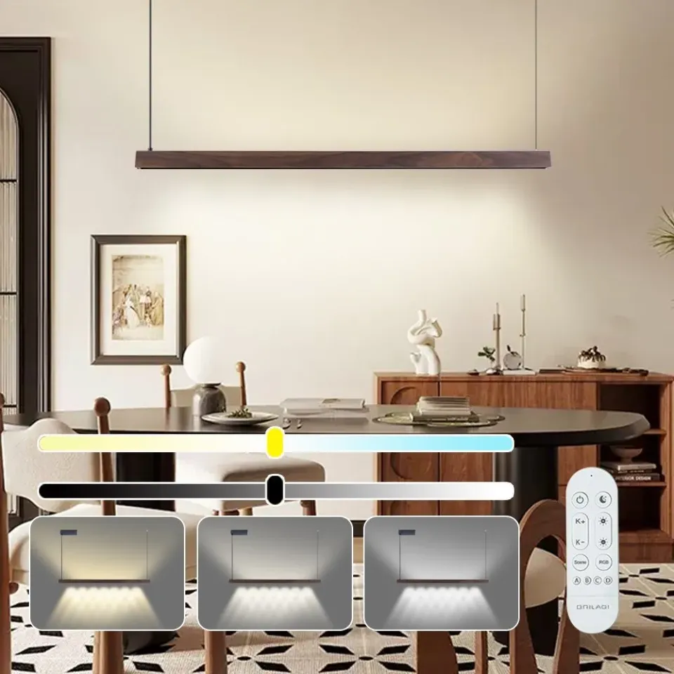 IMMAX NEO MADEIRA SMART lineár osvětlení, dřevo ořech, 122cm, Wi-Fi, TUYA