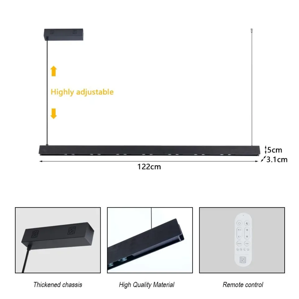 IMMAX NEO MADEIRA SMART lineár osvětlení, dřevo ořech, 122cm, Wi-Fi, TUYA