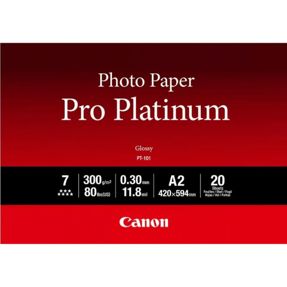 Canon PT-101, A2 fotopapír lesklý, 20 ks, 300g/m