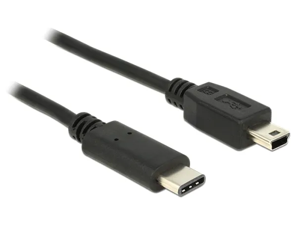 Delock kabel USB Typ-C 2.0 samec > USB 2.0 typ Mini-B samec 1 m černý