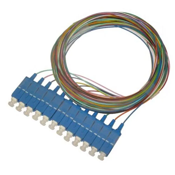 XtendLan FO pigtail SC, 9/125, 0,9mm, 1m, sada 12ti pigtailů různé barvy, G.652d, LS0H