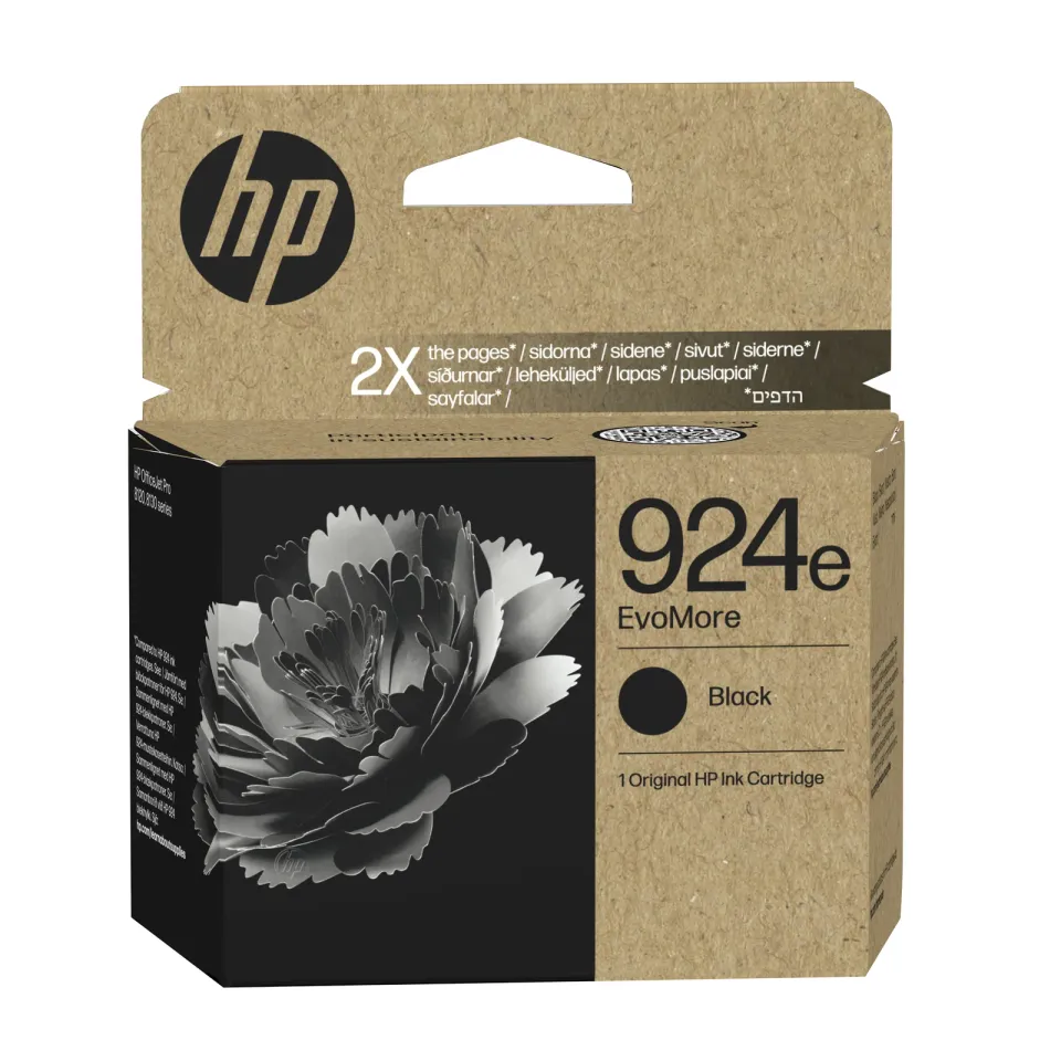 HP 4K0V0NE originální náplň černá č.924e black cca 1000 stran (black, pro HP OfficeJet 8122e, 8132e)