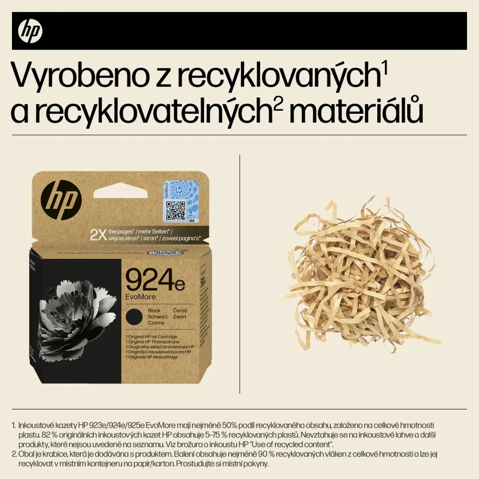 HP 4K0V0NE originální náplň černá č.924e black cca 1000 stran (black, pro HP OfficeJet 8122e, 8132e)