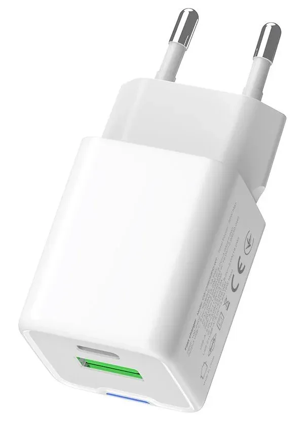 COLORWAY 1x USB-C/ síťová nabíječka/ GaN/ PD/ PPS/ QC/ 30W/ Včetně 100cm kabelu/ Bílá