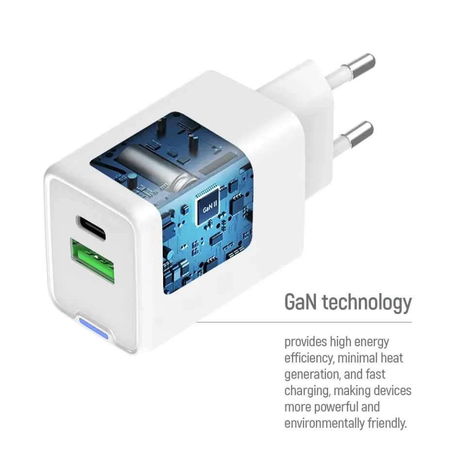 COLORWAY 1x USB-C/ síťová nabíječka/ GaN/ PD/ PPS/ QC/ 30W/ Včetně 100cm kabelu/ Bílá