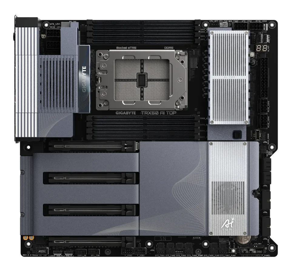 GIGABYTE MB Sc sTR5 TRX50 AI TOP-2B, AMD TRX50, 8xDDR5, WiFi, E-ATX