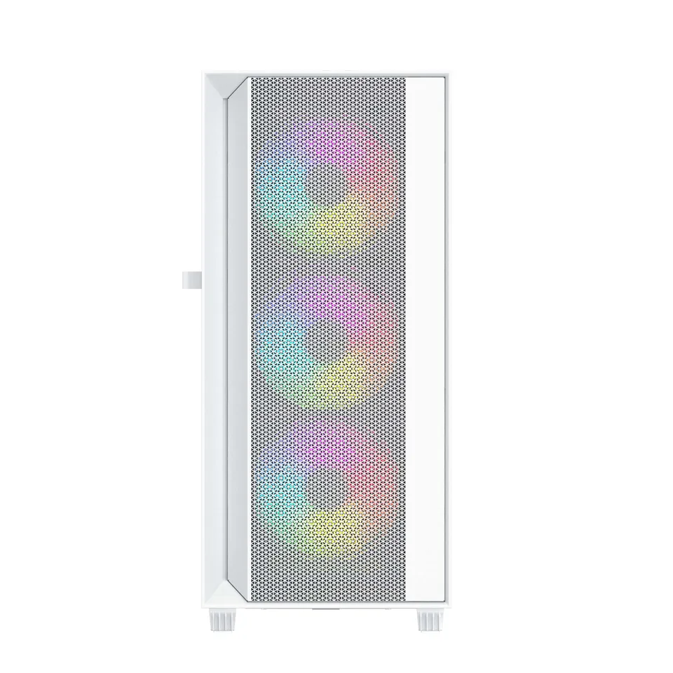 Gembird Fornax 4000 ARGB/Midi Tower/Transpar./Bílá
