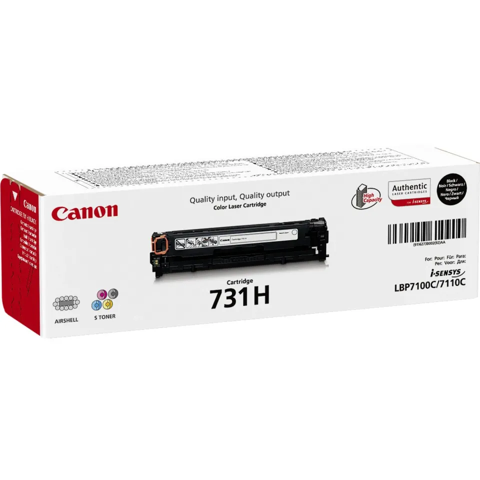 Canon TONER CRG-731H BK černá pro i-SENSYS LBP7100Cn, LBP7110Cw, MF623Cn, MF628Cw, MF8230Cn, MF8280Cw (2 400 str.)