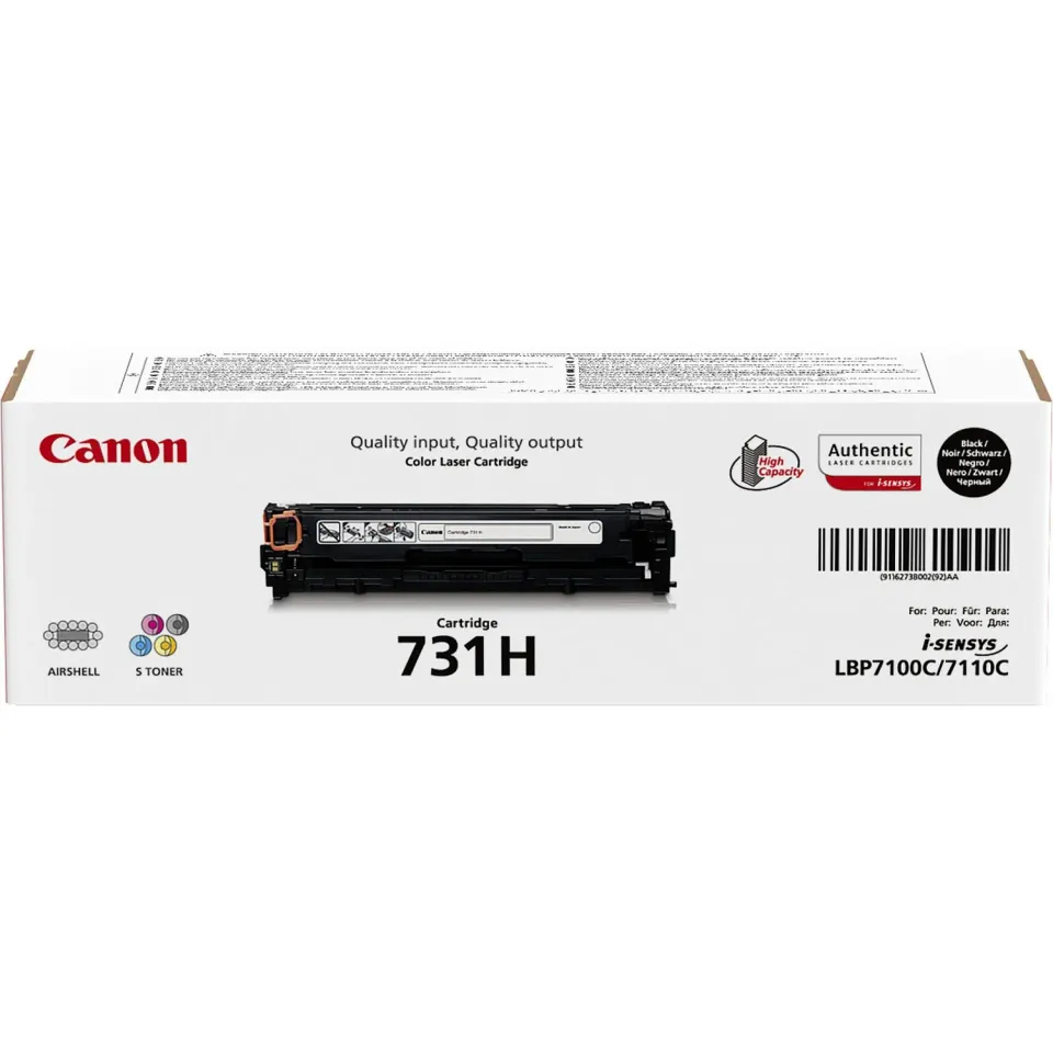 Canon TONER CRG-731H BK černá pro i-SENSYS LBP7100Cn, LBP7110Cw, MF623Cn, MF628Cw, MF8230Cn, MF8280Cw (2 400 str.)