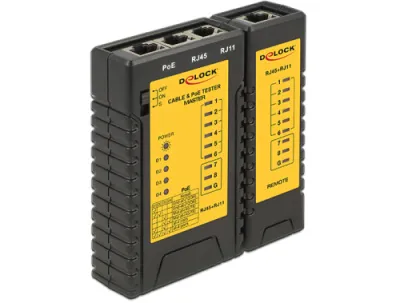 Delock Kabelový testr RJ45 / RJ12 / PoE