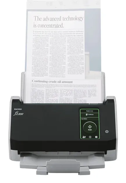 RICOH skener Fi-8040 A4, průchodový, 40ppm, 600dpi, LAN RJ45-1000, USB 3.2,ADF 50listů, 6000listů za den