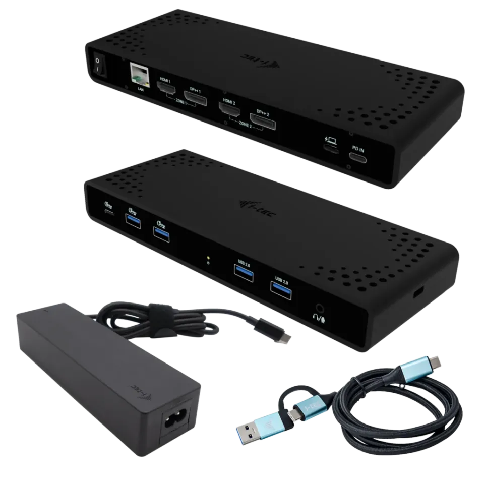 I-tec Universal Dual 4K Display Docking Station, Power Delivery 85W + i-tec USB-