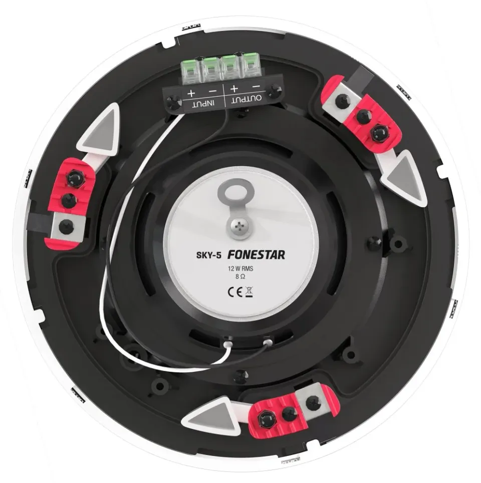 Fonestar Vestavný bezrámový reproduktor 12 W/8ohm, 5", 55 Hz–20 kHz, otvor 180 mm, hl 30 mm, ABS, bílý
