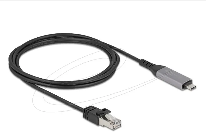 Delock USB LAN kabel z rozhraní USB Type-C na RJ45 Gigabit Ethernet, 2 m