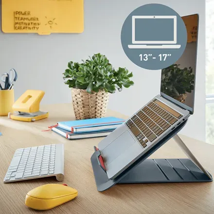 LEITZ Nastavitelný stojan pod notebook ERGO Cosy, sametově šedá