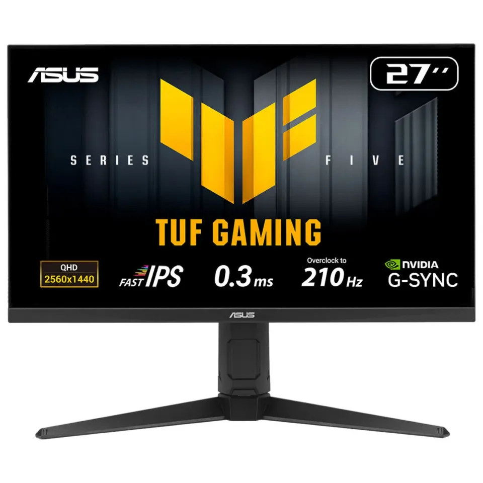 ASUS LCD TUF Gaming VG27AQL5A, 27" 2560x1440 LED 350cd 1ms 210Hz DP HDMI USB 6,4kg