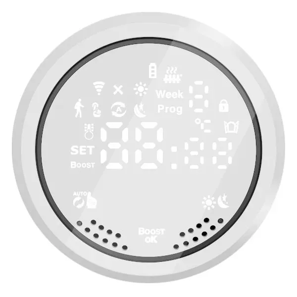 XTENDLAN THL03 Tuya chytrý set brána Zigbee + 2x termostatická hlavice displej nahoře
