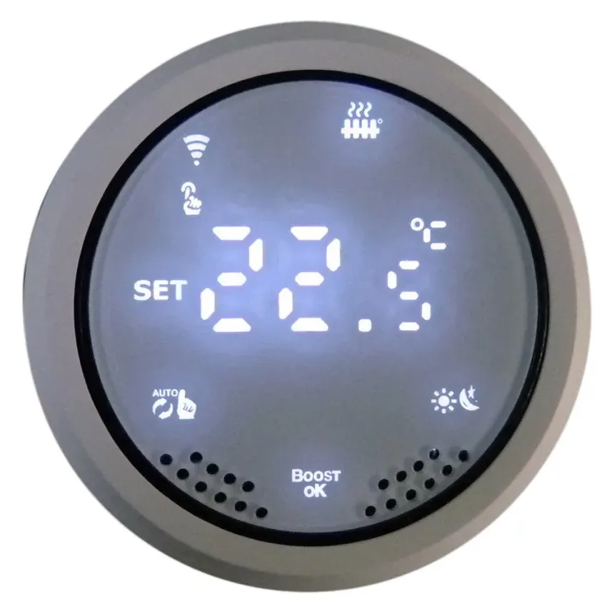 XTENDLAN THL03 Tuya chytrý set brána Zigbee + 2x termostatická hlavice displej nahoře