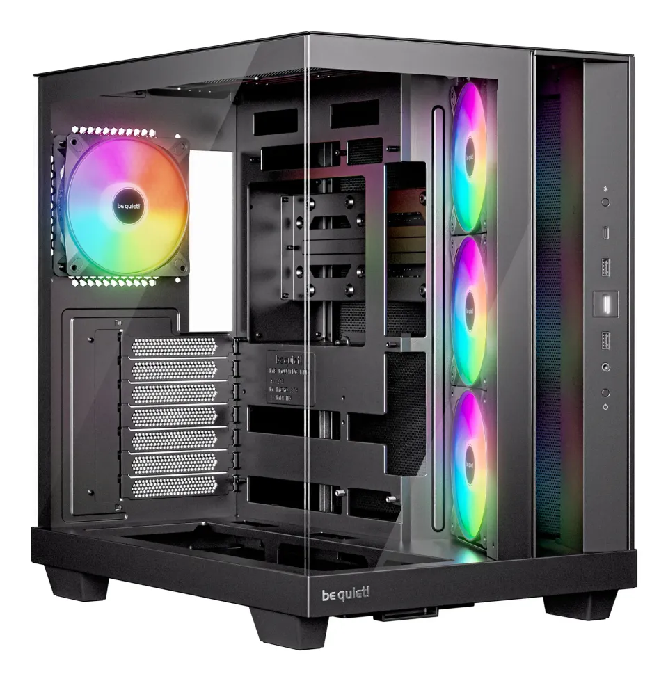 Be quiet! skříň LIGHT BASE 500 LX / MidT / 4x120mm ARGB fans / 2 x USB 3.2 / USB-C / panoramatická / černá