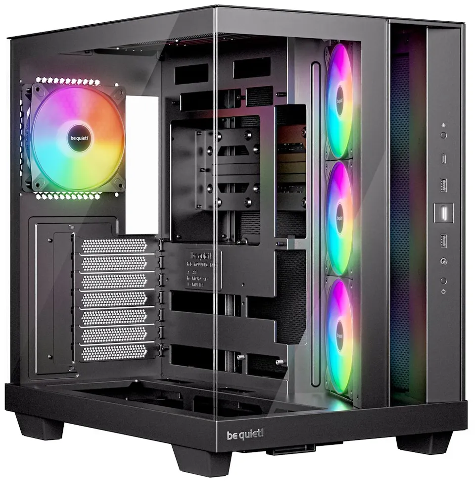 Be quiet! skříň LIGHT BASE 500 LX / MidT / 4x120mm ARGB fans / 2 x USB 3.2 / USB-C / panoramatická / černá