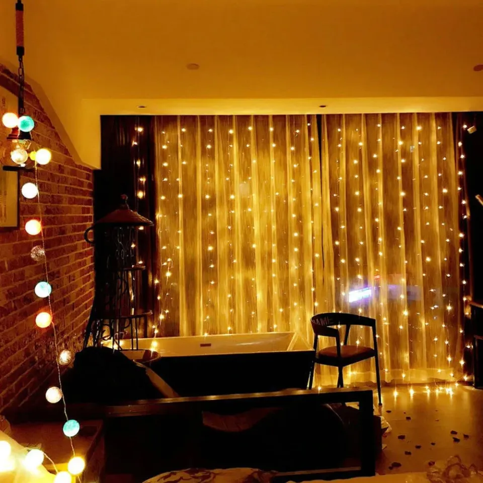 COLORWAY LED girlanda/ vnitřní / 300 LED / délka 3 x 3m / teplá bílá/ AC 220V