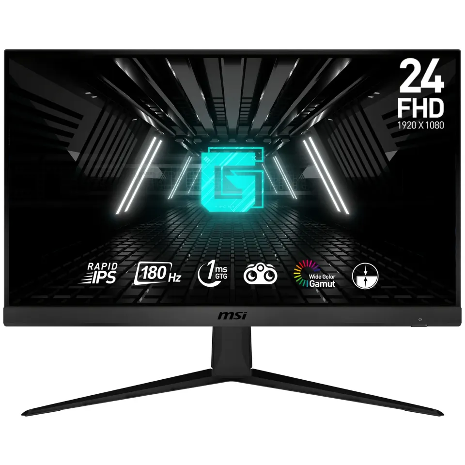 MSI Gaming monitor G2412F, 23,8" Rapid IPS/1920 x 1080 FHD/IPS/180Hz/1ms/DP/2xHD