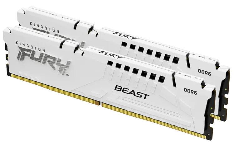 KINGSTON 32GB 6400MT/s DDR5 CL32 DIMM (Kit of 2) FURY Beast White RGB EXPO