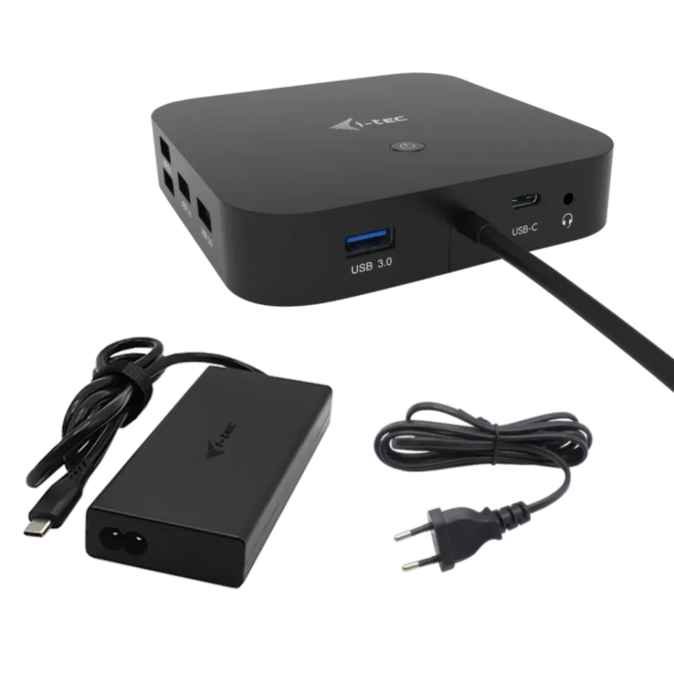 I-tec USB-C HDMI + Dual DP Docking Station with Power Delivery 100 W + i-tec Uni