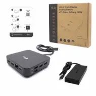 I-tec USB-C HDMI + Dual DP Docking Station with Power Delivery 100 W + i-tec Uni