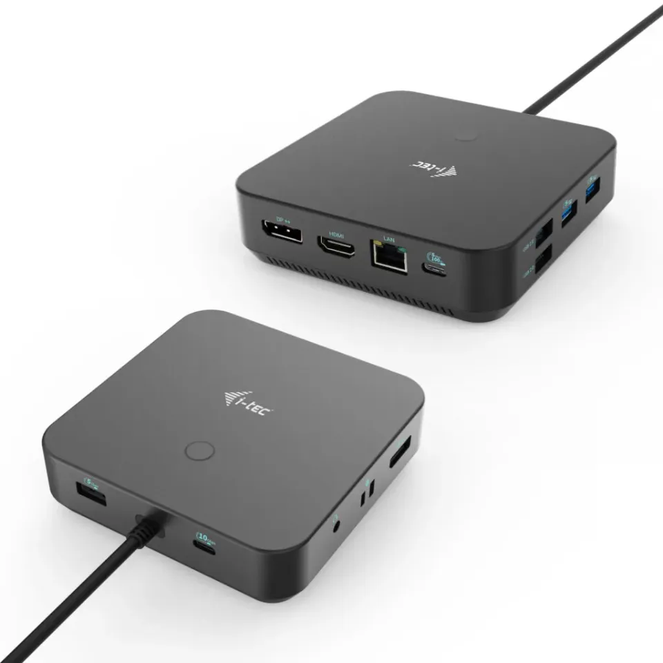 I-tec USB-C HDMI + Dual DP Docking Station with Power Delivery 100 W + i-tec Uni