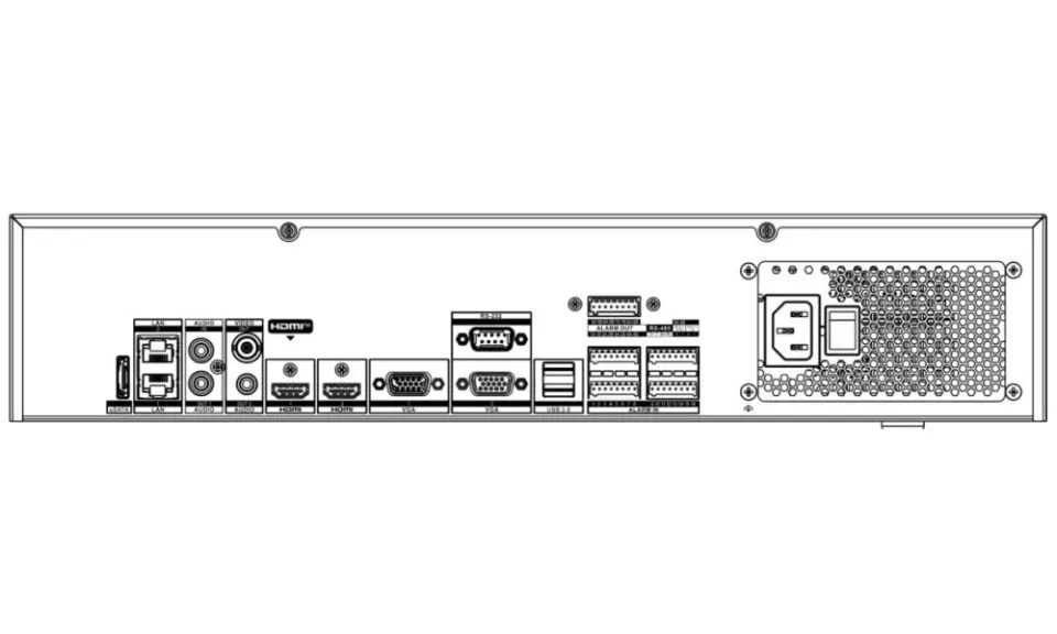 Hikvision NVR DS-9632NI-M8 - 32x IP/ 32Mpix/ 400Mbit/ 8x HDD/ 2x LAN/ Alarm I/O/ RAID