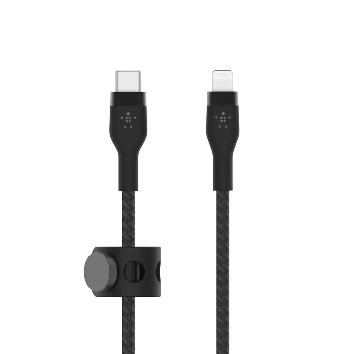 Belkin BOOST CHARGE Lightning/USB-C kabel, 1m, černý - odolný PRO Flex