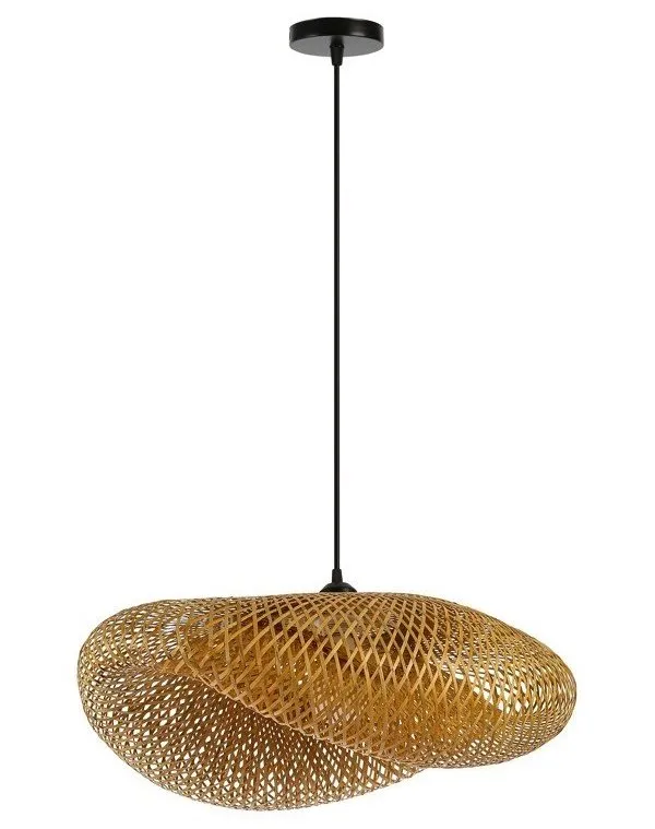 IMMAX BOHO HILO designové závěsné svítidlo, D60cm, E27, bambus